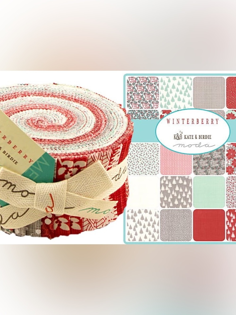 OOP Moda Winterberry Jelly Roll Quilting 13140 JR 2.5" Strips Holiday Crafts NEW
